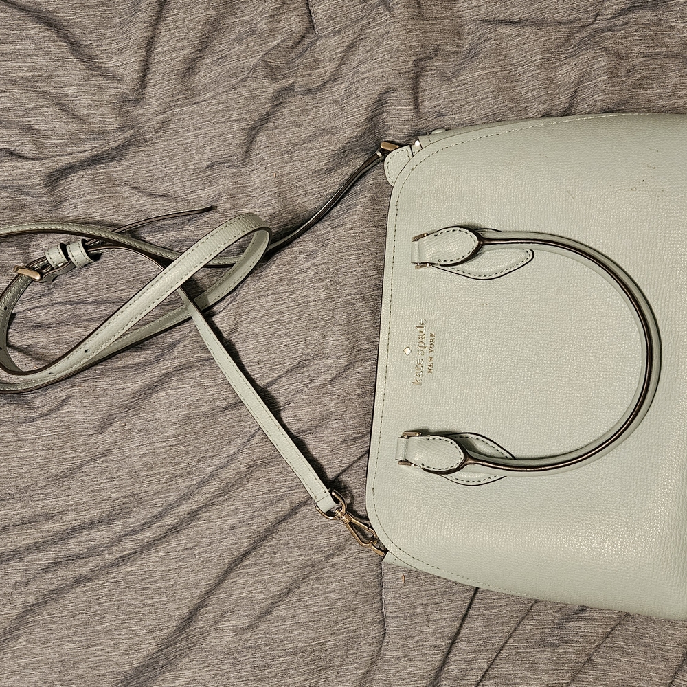 Kate Spade Ocean Satchel with Textured Leather and Silver Hardware